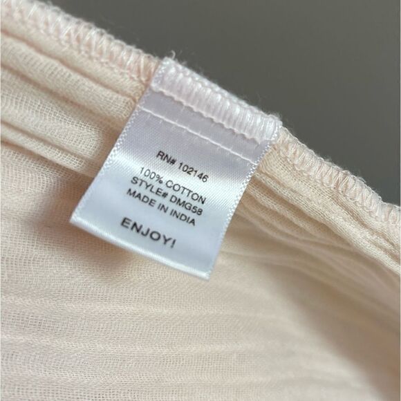 Michael Stars Light Pink Short Sleeve Double Gauze Cotton Mini Dress | SZ XS - Picture 9 of 14